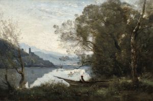 The Moored Boatman – Souvenir of an Italian Lake