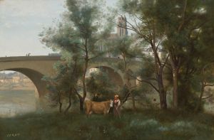 Mantes, Les Bords De La Seine Au Pied Du Pont