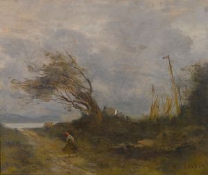 Un Coup De Vent Au Bord De La Mer