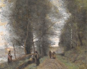 Ville d’Avray, Woodland Path Bordering the Pond