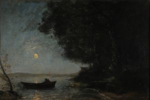 Le lac ; effet de nuit