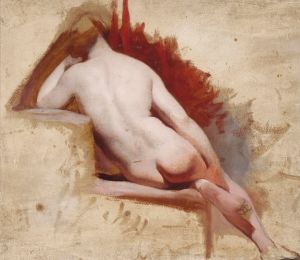 Seated female nude study