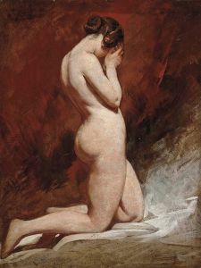 Kneeling nude