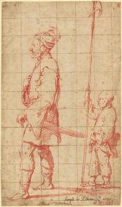 A Potentate Accompanied by His Halberd Bearer