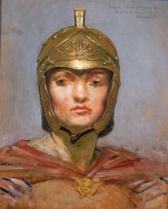 Study for Mural for Appellate Court Building, New York;Statute Law;, Helmet for Figure of Force