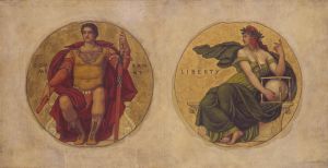 Study for mosaic in the Wisconsin State Capital ‘Government and Liberty’