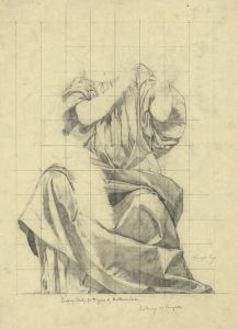 Drapery study for figure of Mathematics