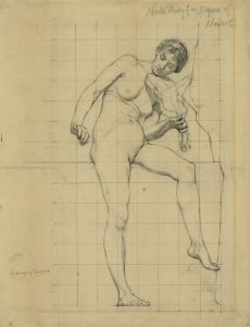 Nude study for figure of Music