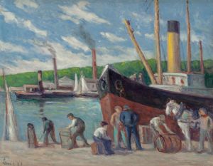 Honfleur, remorqueur à quai