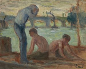 Personnages en bord de Seine