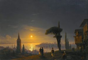 The Galata Tower By Moonlight