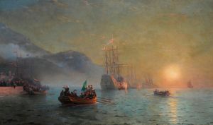 Columbus’ Farewell before Starting on his Voyage from Port Palos in Spain