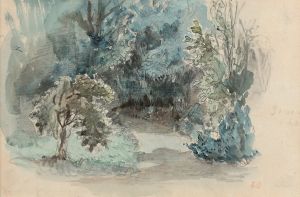 Vue présumée du jardin de Champrosay