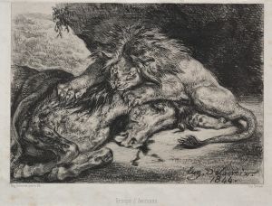 Lion Devouring a Horse
