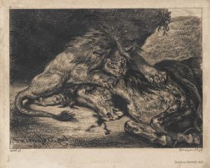 Lion Devouring a Horse