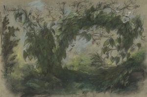 Arch of Morning Glories, Study for ‘A Basket of Flowers’