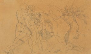 Battle Scene with a Prisoner Being Bound, after Raphael