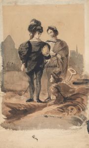 Hamlet and Horatio in the Graveyard
