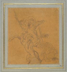 Lion Attacking a Horse with Rider