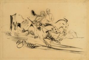 Faust and Mephistopheles galloping on Walpurgis Night
