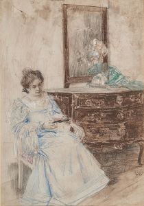 Lesende Frau