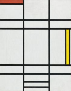 Composition in White, Red, and Yellow