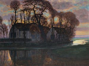 Farm Near Duivendrecht, in the Evening