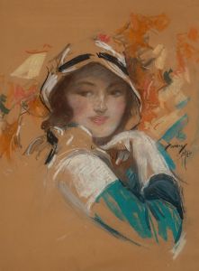 Young Beauty in Bonnet