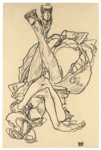 Girl Lying On Her Back With Crossed Arms And Legs