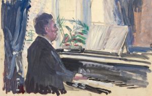 Leopold Czihaczek am Klavier