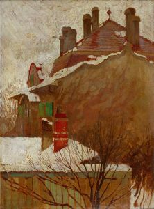Häuser im Winter