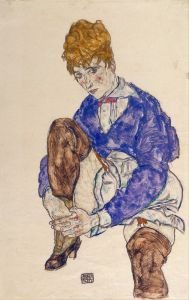 Portrait of the Artist’s Wife Seated, Holding Her Right Leg