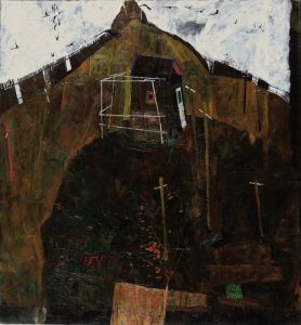 Landscape with raven
