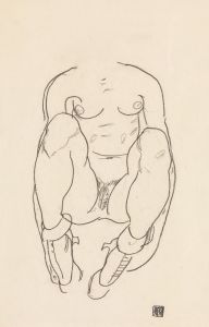 Torso of a Seated Woman with Boots