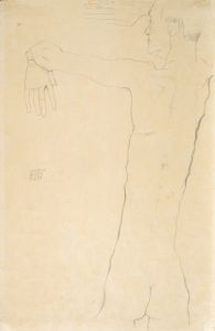 Nude Man with Raised Arms