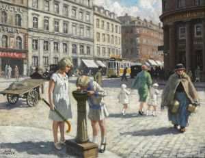 Ved Trianglen i København en varm sommerdag