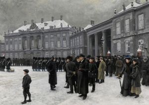 Changing of the guard at Amalienborg Palace