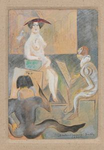 In the artist’s workroom