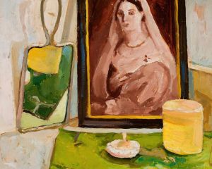 Still life with a portrait
