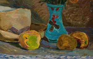 Blue flower vase