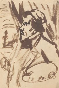 Drawing acc. to Delacroix’s self-portrait