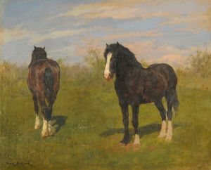 Grazing horses