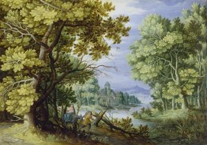 Forest Landscape with Flight into Egypt