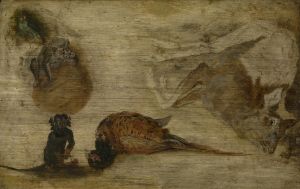 Study of monkeys, a deer and other animals
