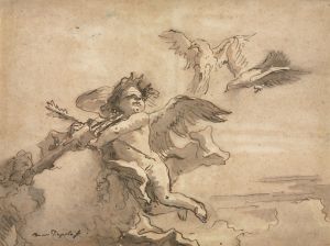 Cupid Blindfolded and Two Doves