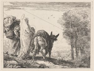 The Flight with the Holy Family at the Left