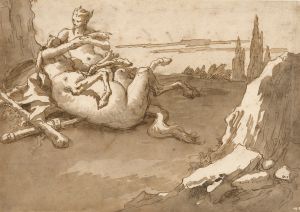 A Centaur and a Female Faun in a Landscape