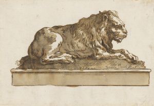 A Lion, Lying Toward the Right