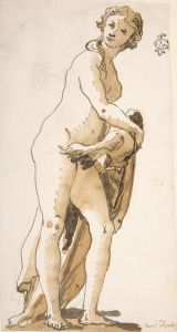Study of a Garden Sculpture; Leda