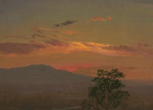Landscape at sunset, Hudson, N.Y.